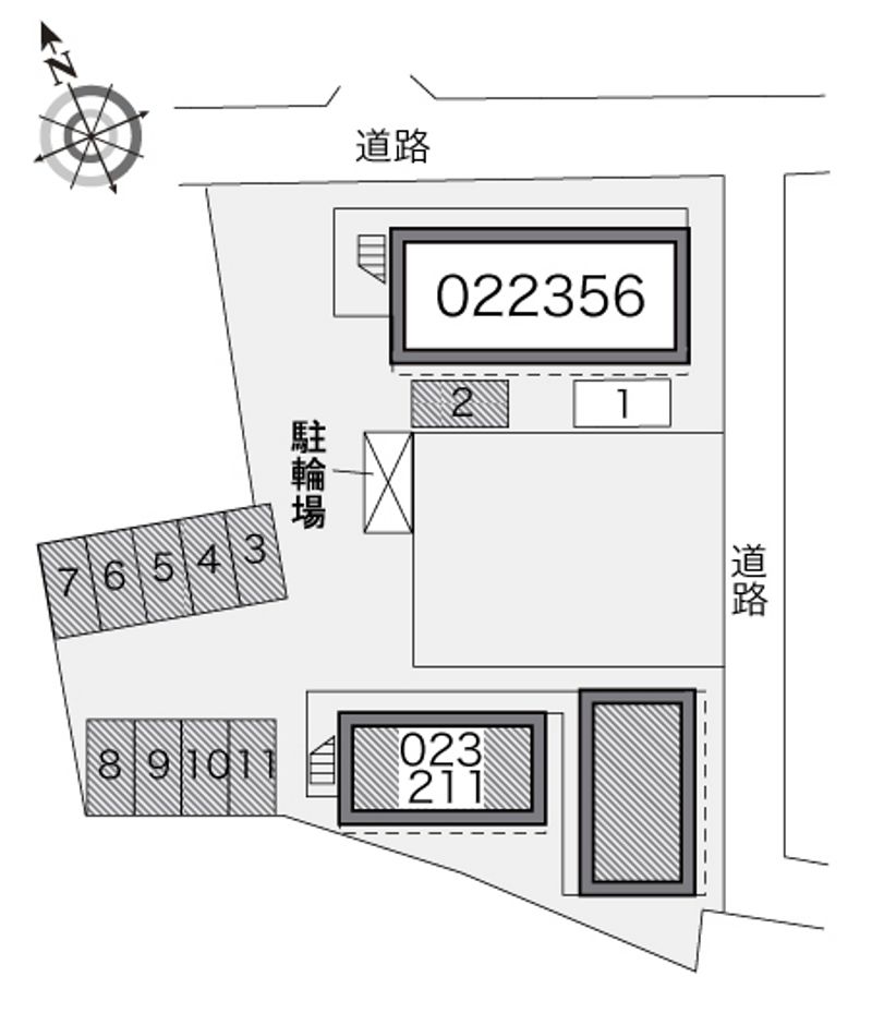 レオパレス御本丸弐番館 配置図
