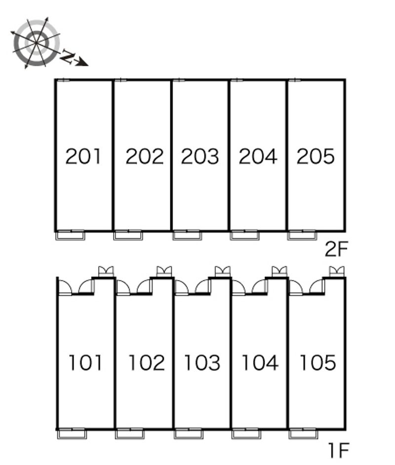 レオパレスグランパ 間取配置図
