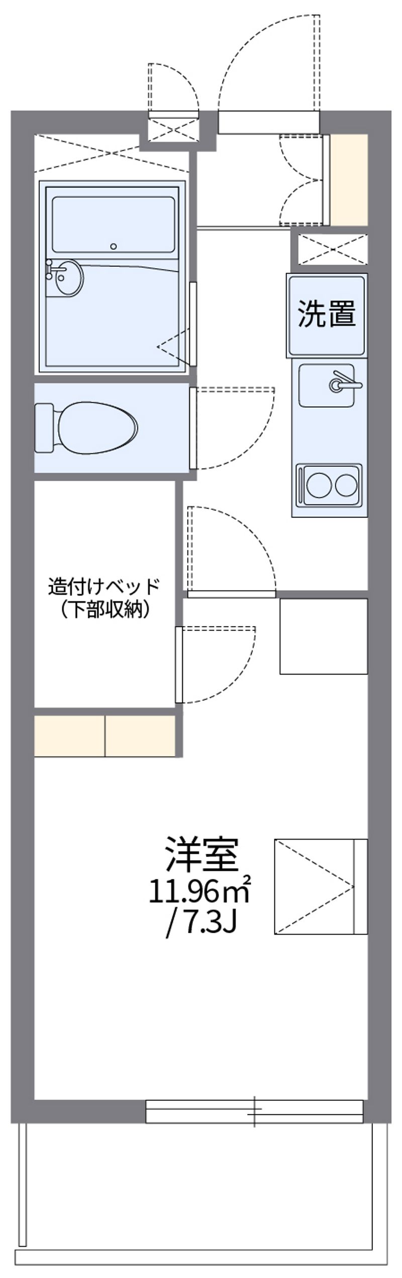 レオパレス中吉田Ｕ 間取図
