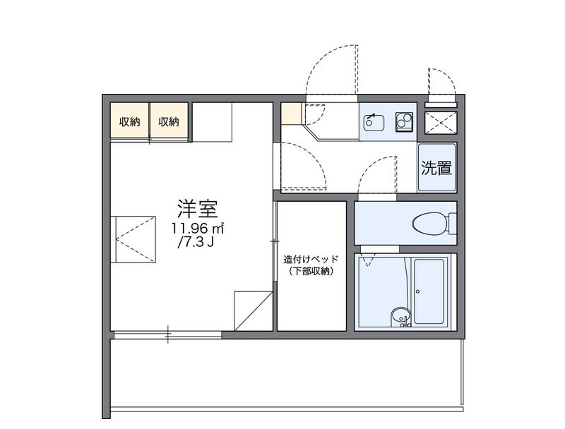 レオパレスセジュール新保 間取図