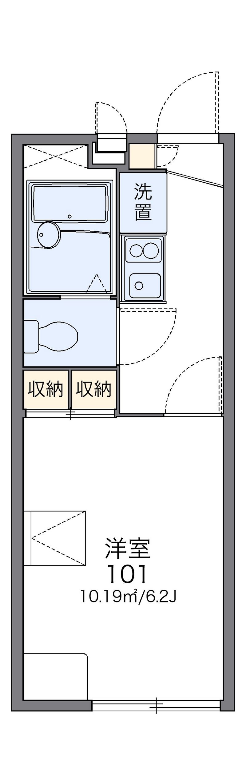 レオパレスクレスト 間取図