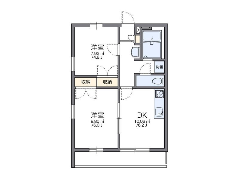 レオパレス東 間取図