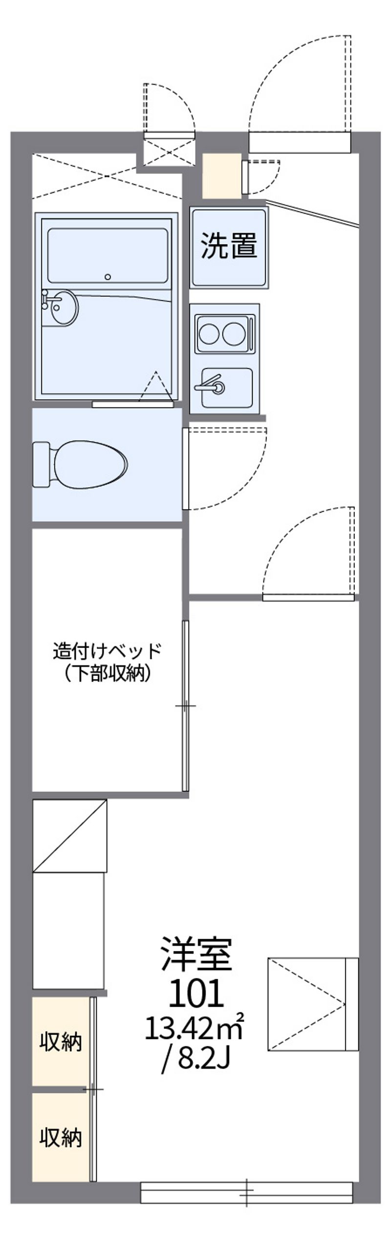 レオパレス鴻の巣 間取図