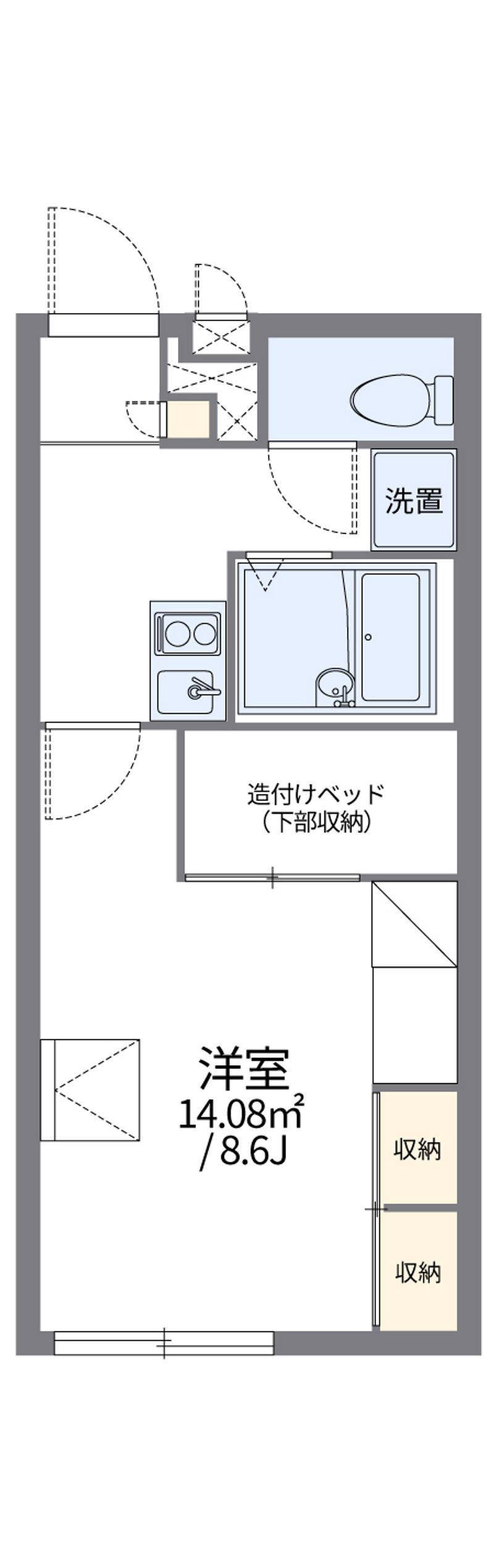 レオパレスやすらぎ 間取図