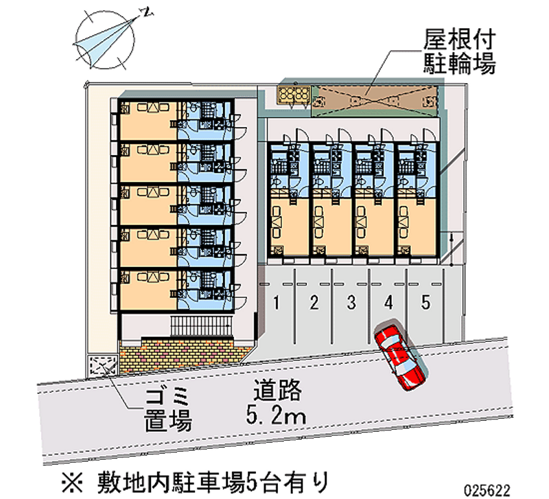 レオパレスかちどき橋 区画図