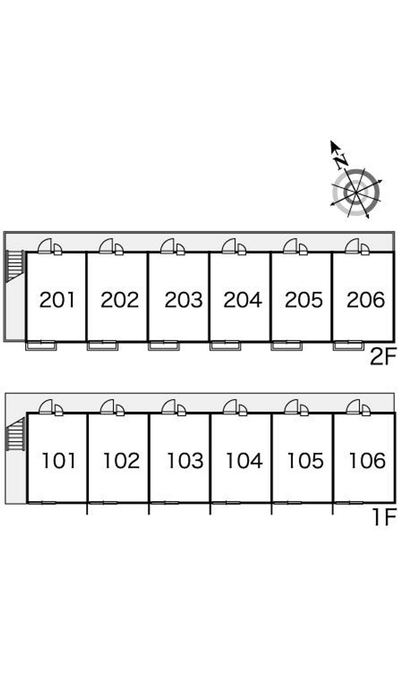 レオパレス秋豊Ⅱ 間取り配置図