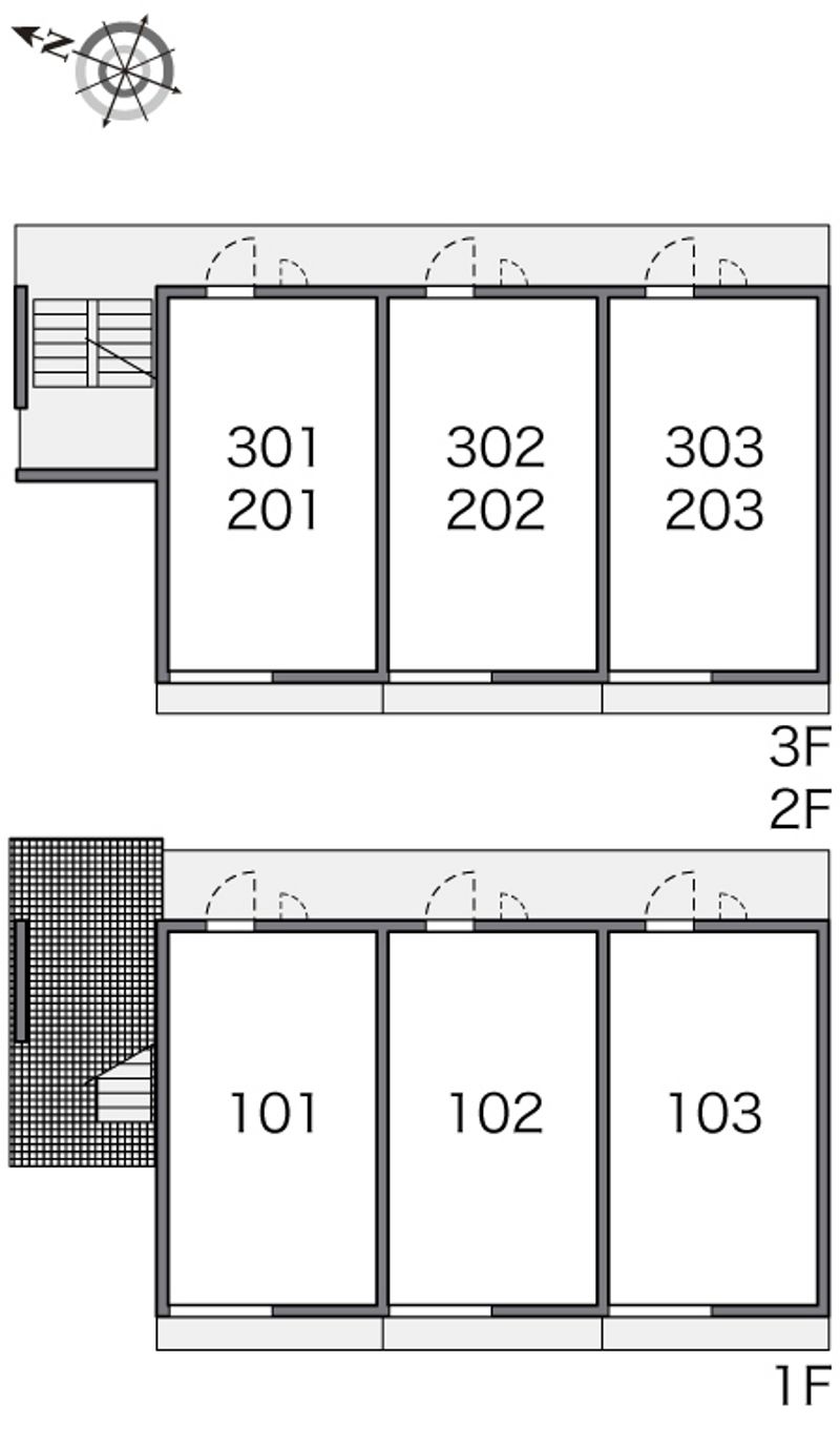 レオパレスウィーンⅠ 間取配置図