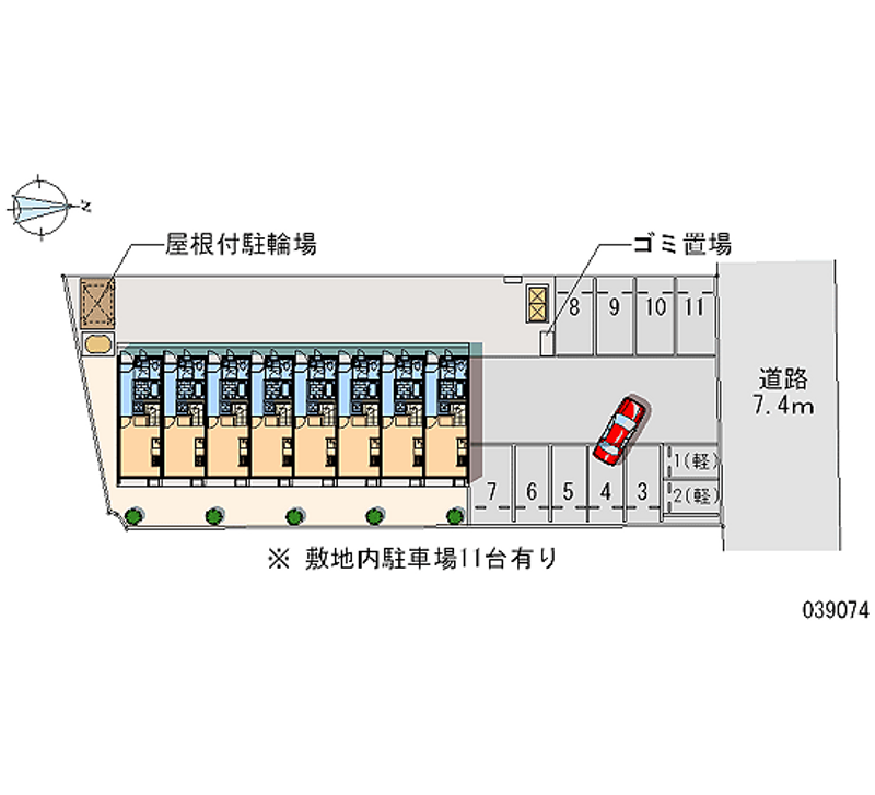 レオパレスリュミエール 月極駐車場