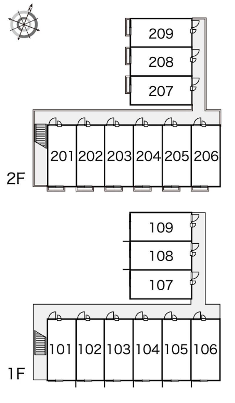 レオパレス国分寺 間取配置図