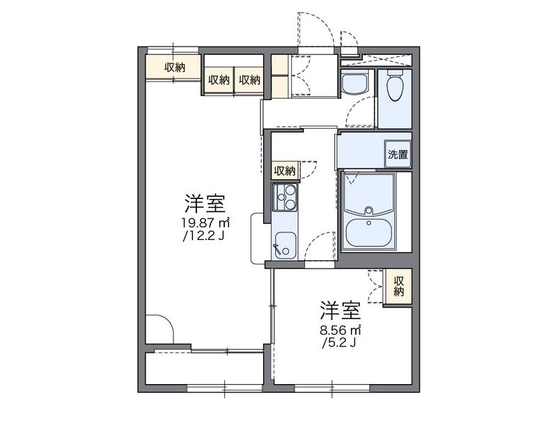 レオパレスサニーたか 間取図