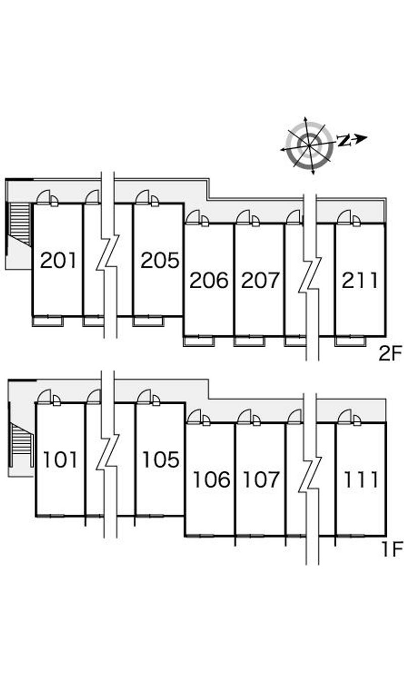 レオパレスＴ　ＵＰジョイ 間取り配置図