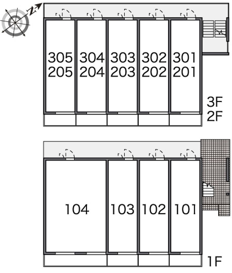 レオパレスカルモⅡ 間取配置図