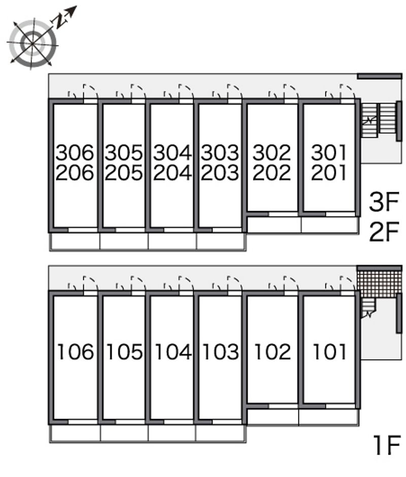レオパレスオクシム 間取配置図