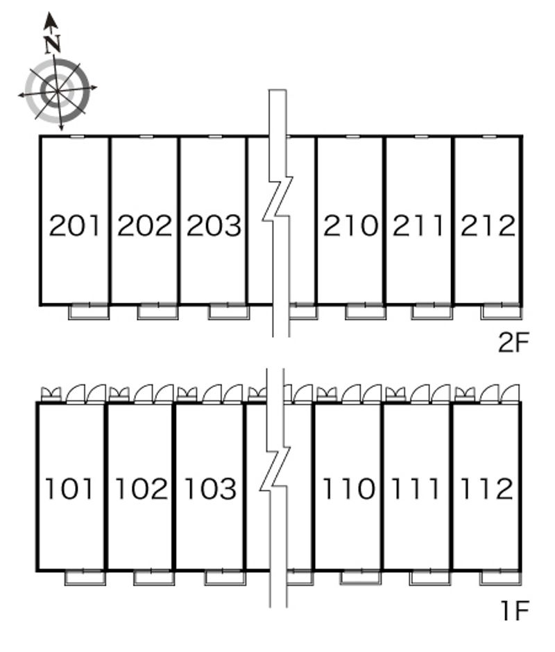 レオパレスＫハウス　ＤＡＴＥ 間取配置図