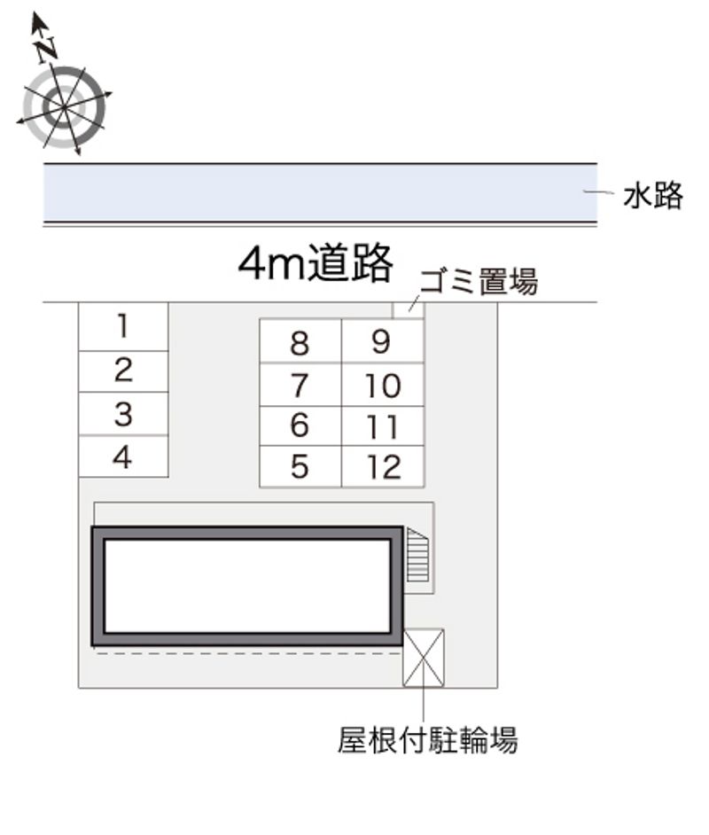 レオパレス新港通りⅡ 配置図