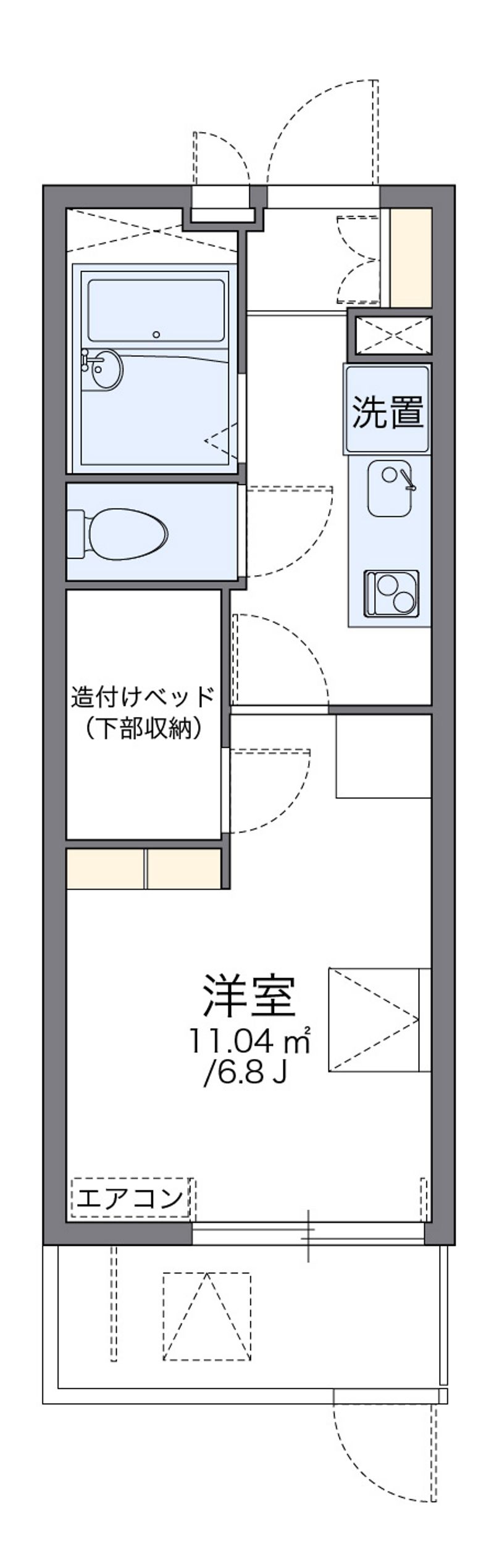 レオパレスプレステージ三津屋Ⅱ 間取図