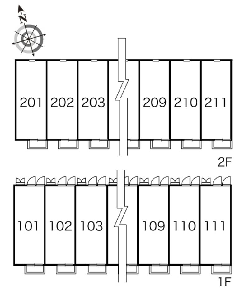 レオパレス金倉 間取り配置図