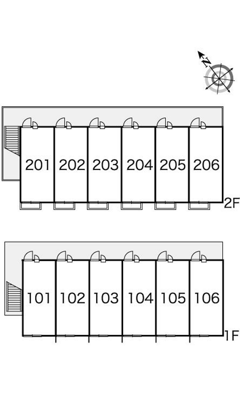 レオパレス数沢Ⅲ 間取配置図