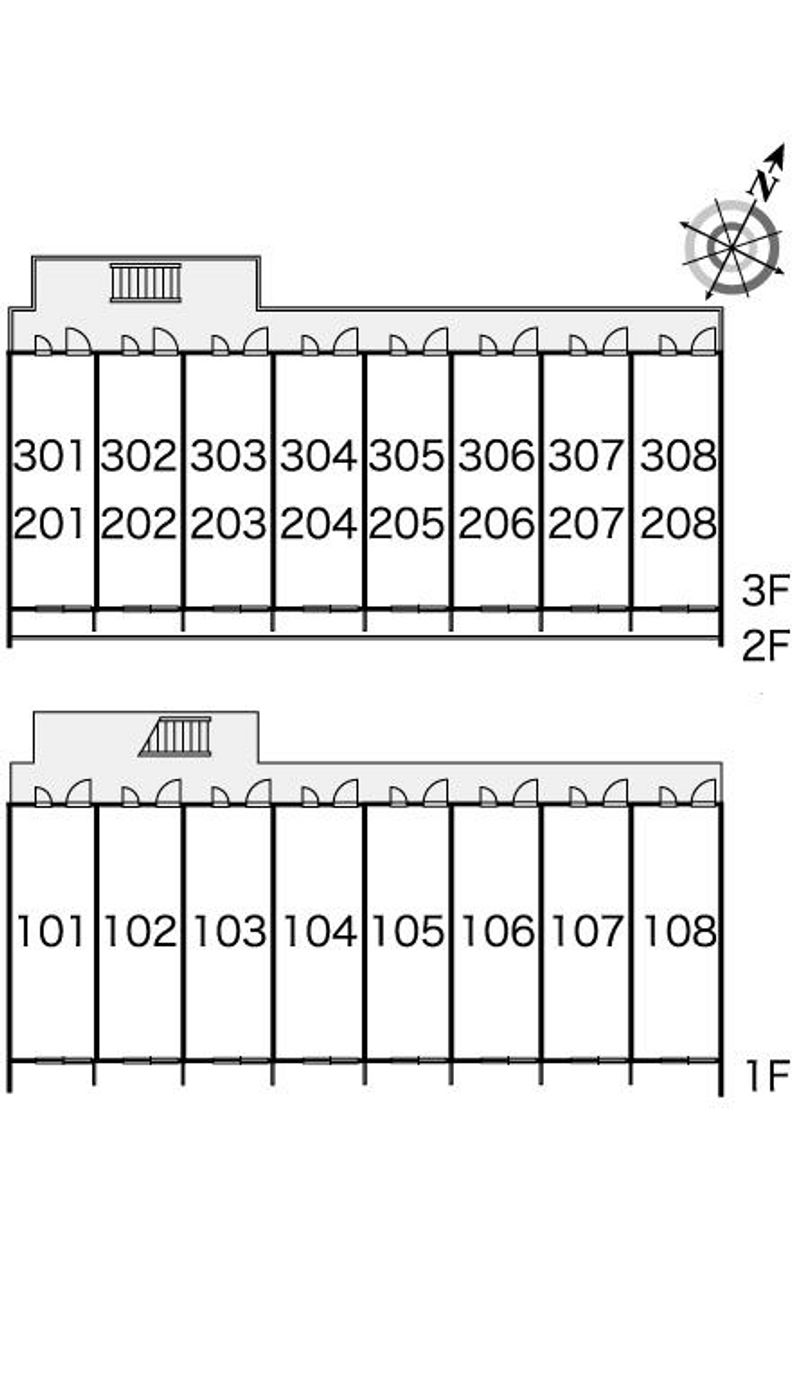 レオパレスサン　ラウンジⅡ 間取り配置図
