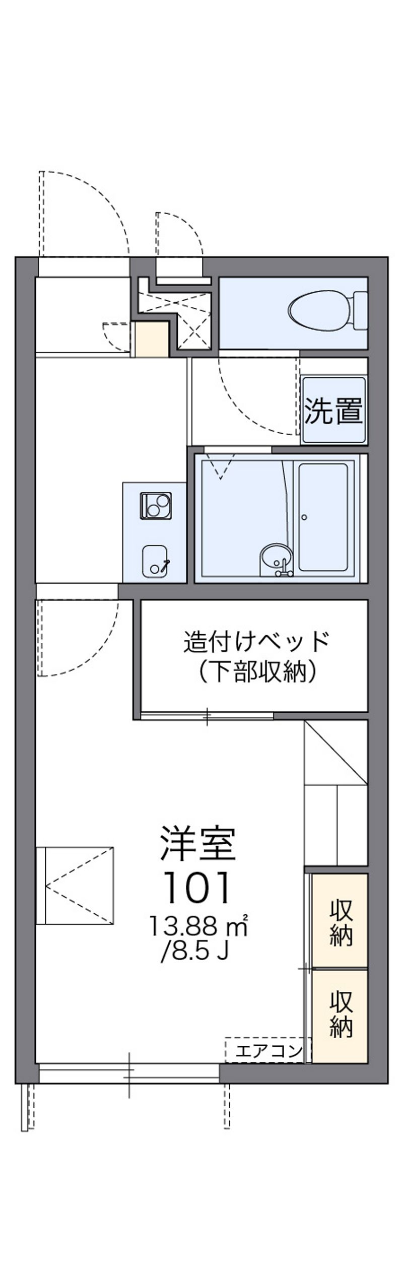 レオパレストゥロイメ２ 間取図