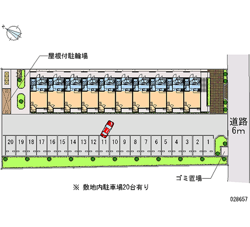 28657 Monthly parking lot