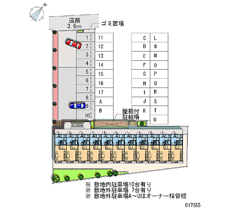 17555 bãi đậu xe hàng tháng