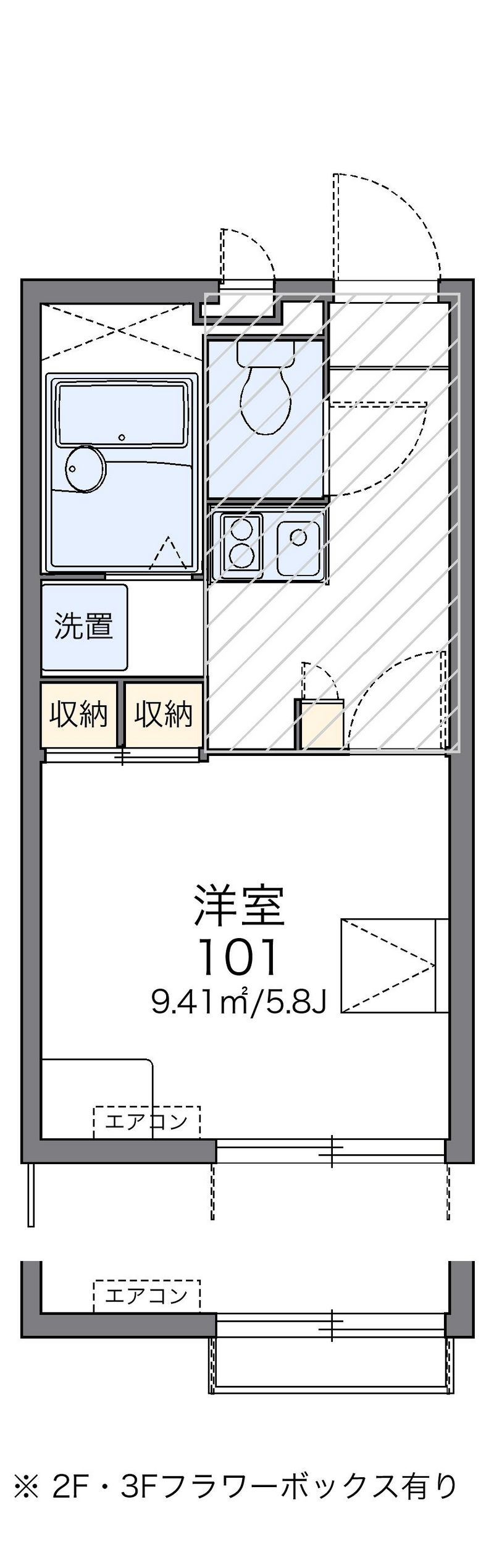 レオパレス新都心 間取図