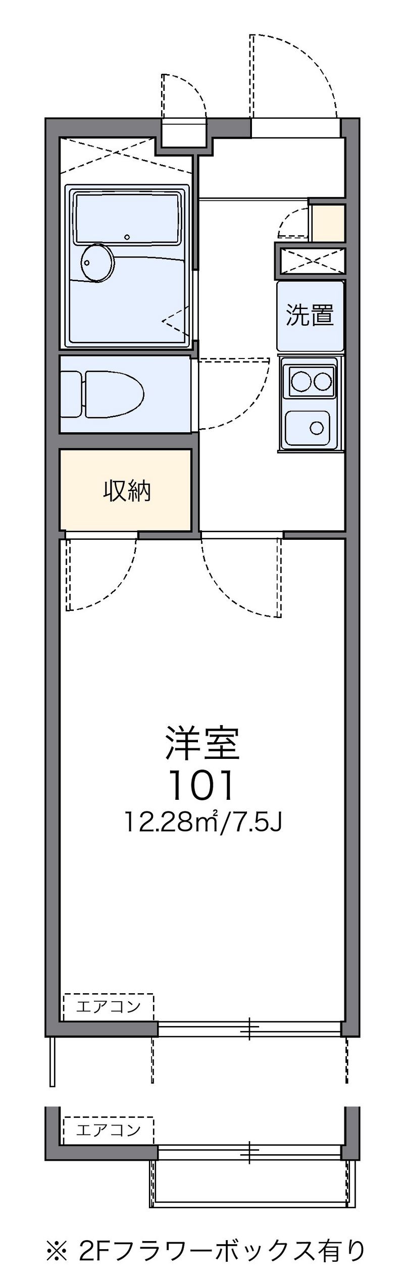 レオパレス立林 間取図