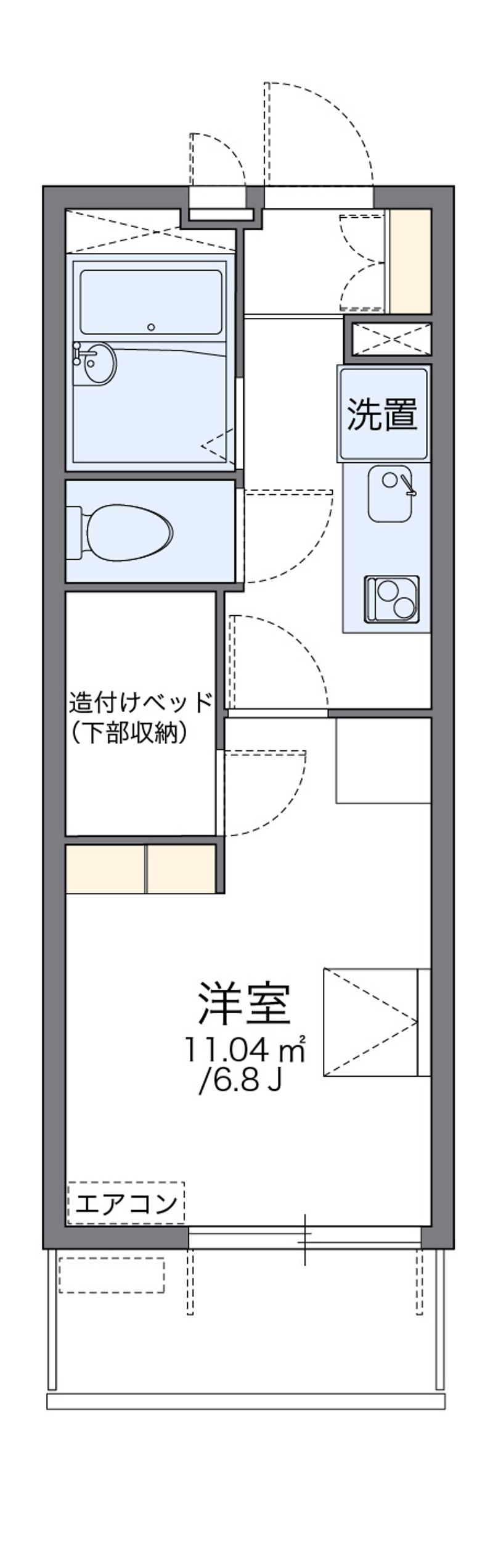 レオパレスハルカ 間取図