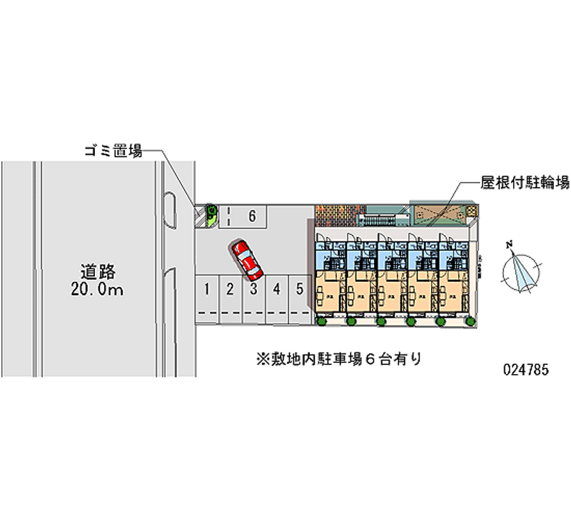 レオパレスパークサイド延命 月極駐車場