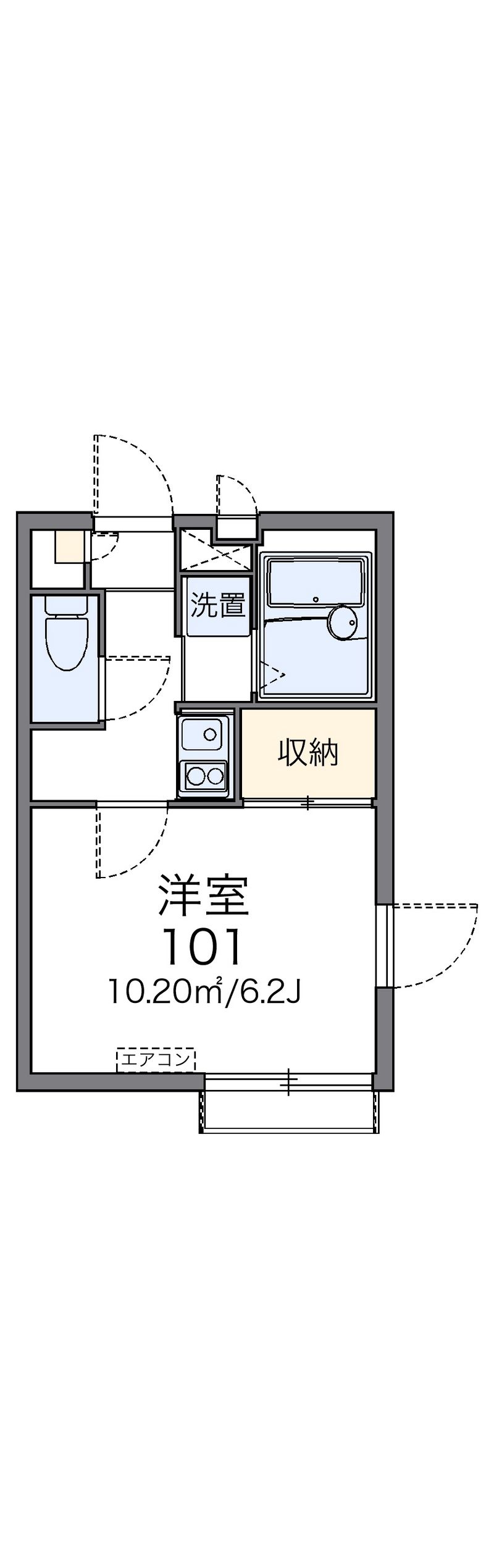 レオパレスアルカディアみゆき 間取図