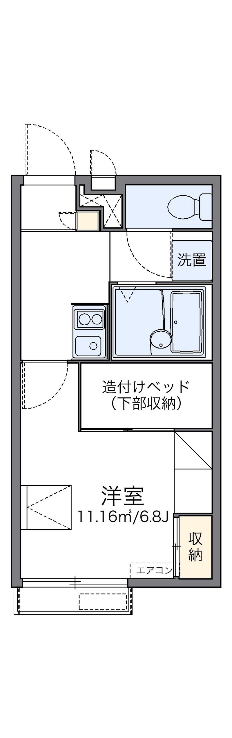 レオパレスサザンガーデン寺田Ⅱ 間取図