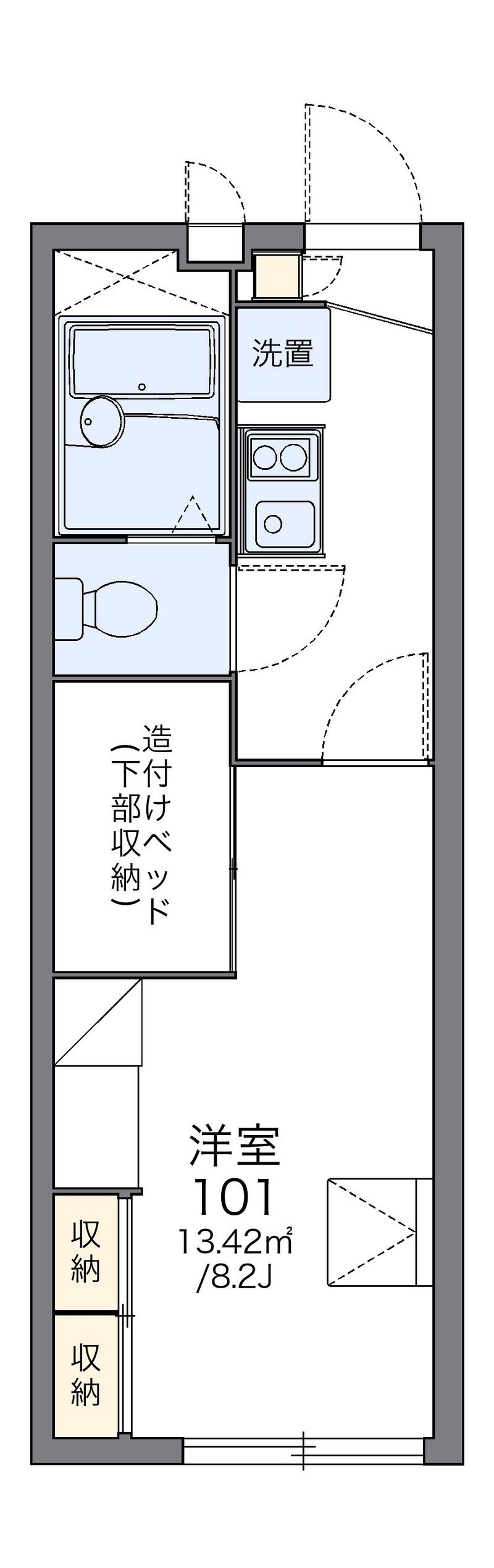 レオパレスアクアⅡ 間取図