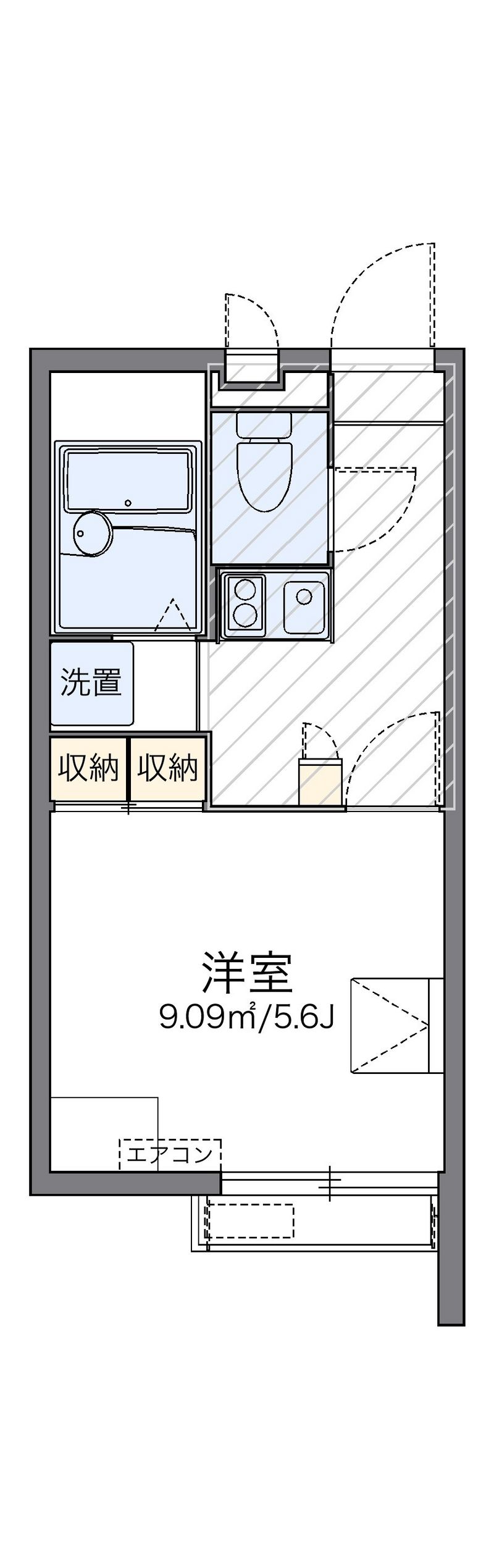 レオパレス渚西 間取図