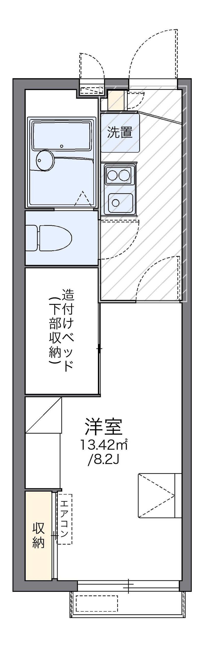 レオパレスクレストタウンＢ 間取図