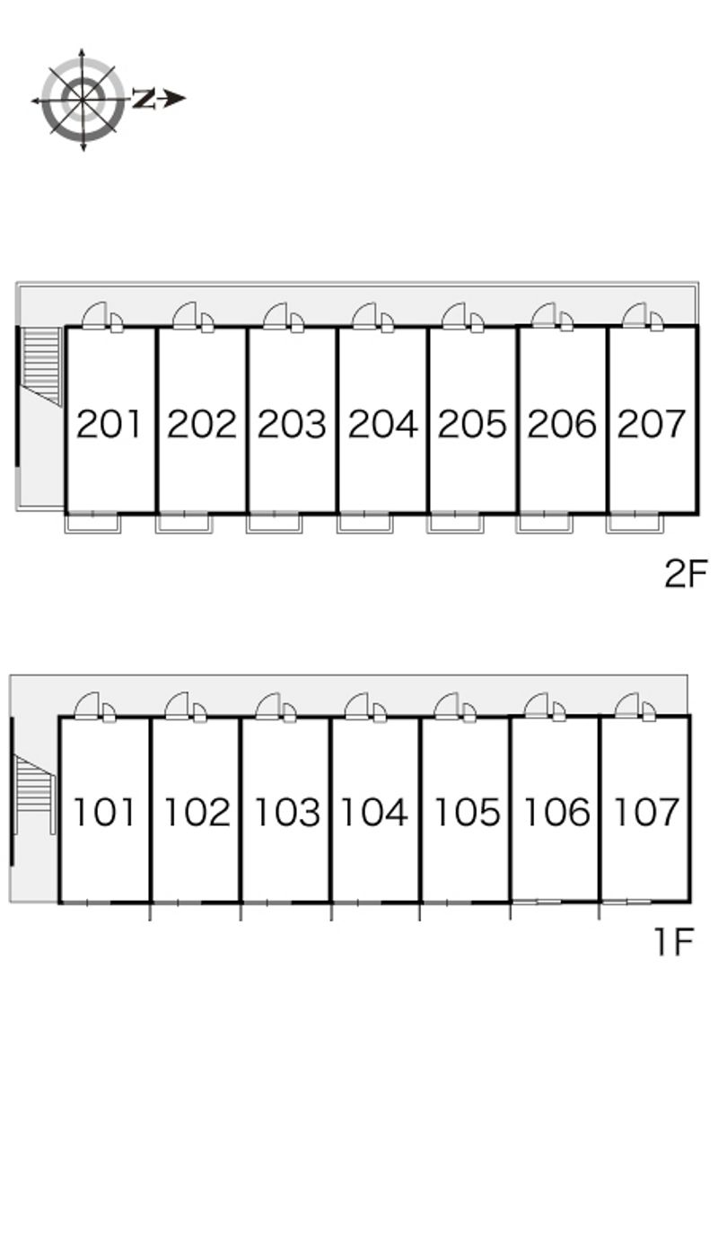 レオパレスラフィネⅡ 間取配置図