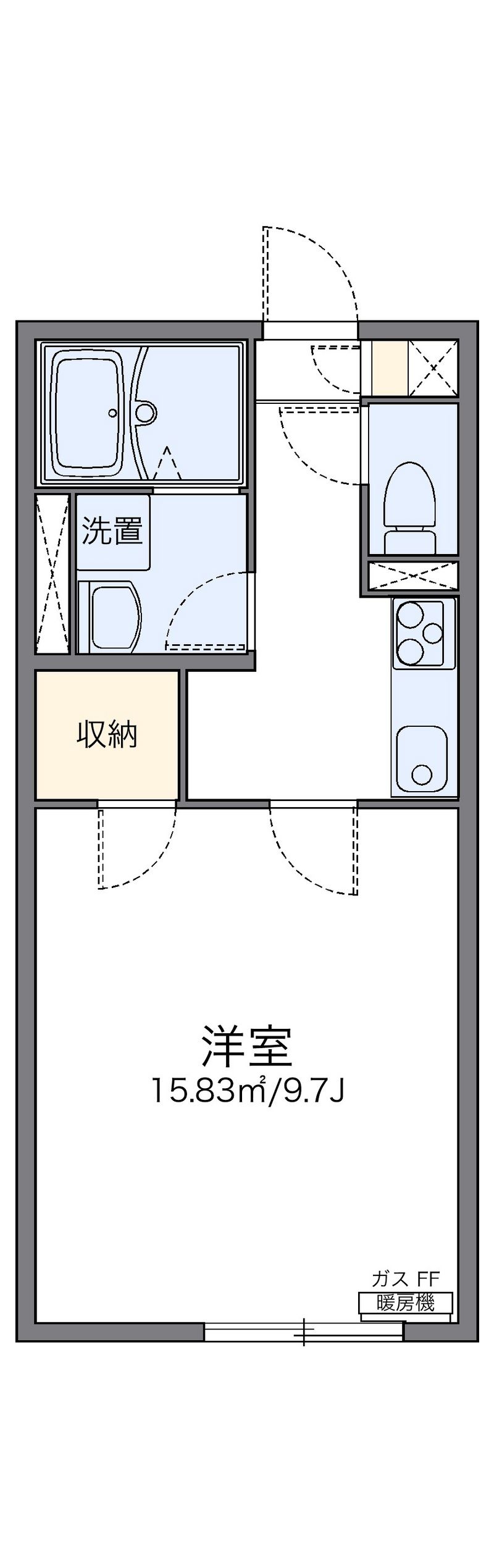 レオパレスサンシロイシ 間取図