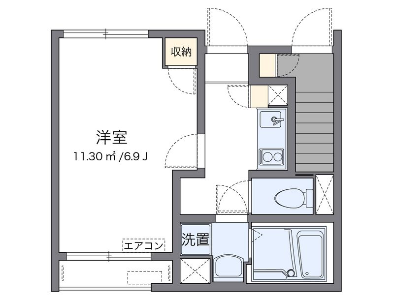 クレイノルーチェ　ガジン 間取図
