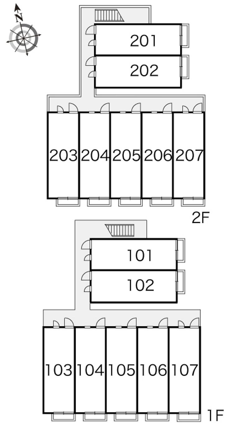 レオパレス曽谷２丁目 間取配置図
