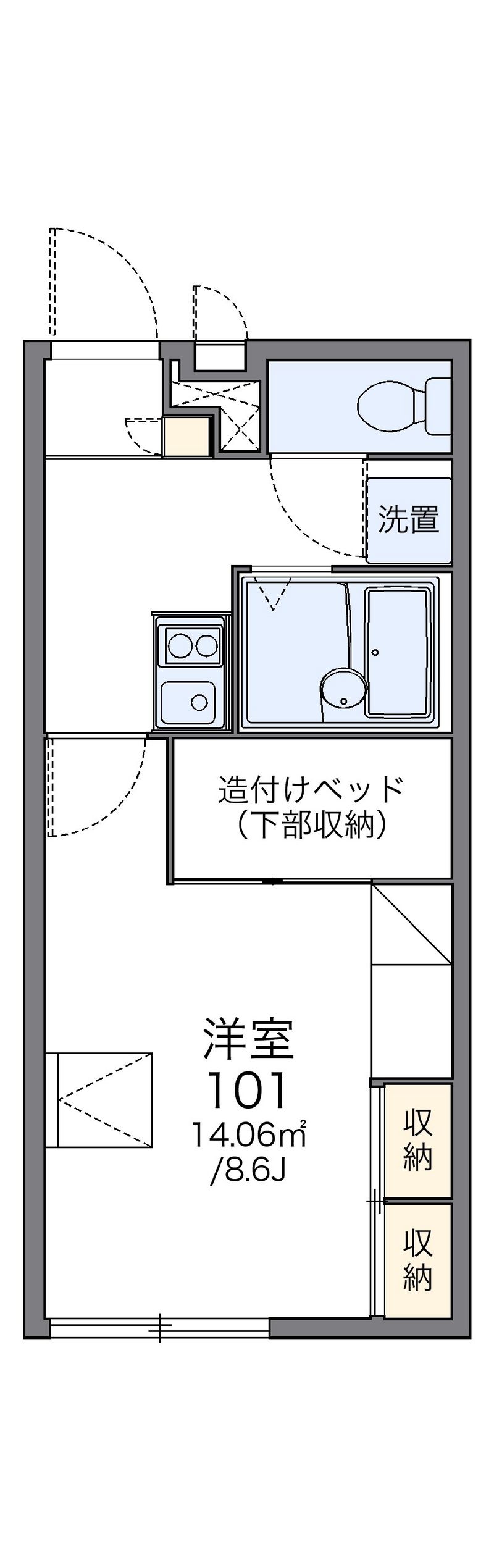 レオパレスロックハウス 間取図