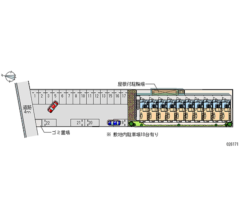 レオパレスヴィブレＪＫ 月極駐車場