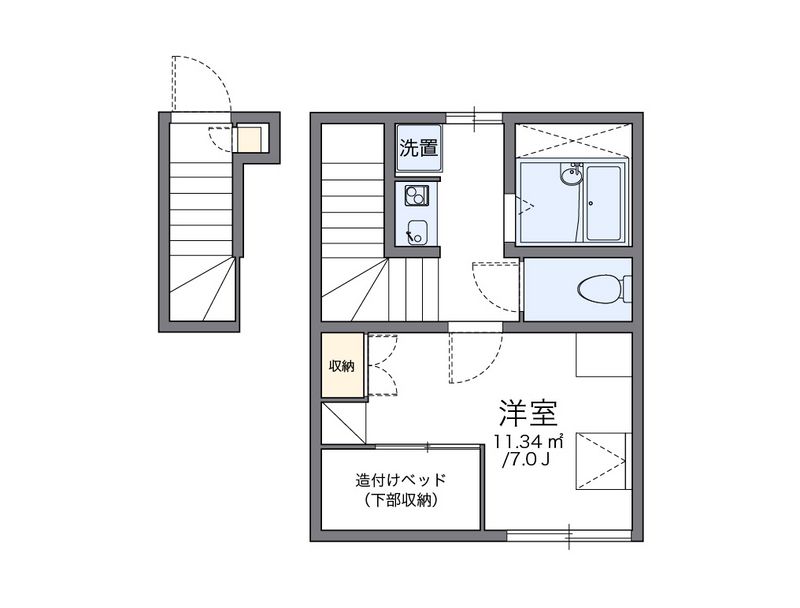 レオパレスミレー 間取図