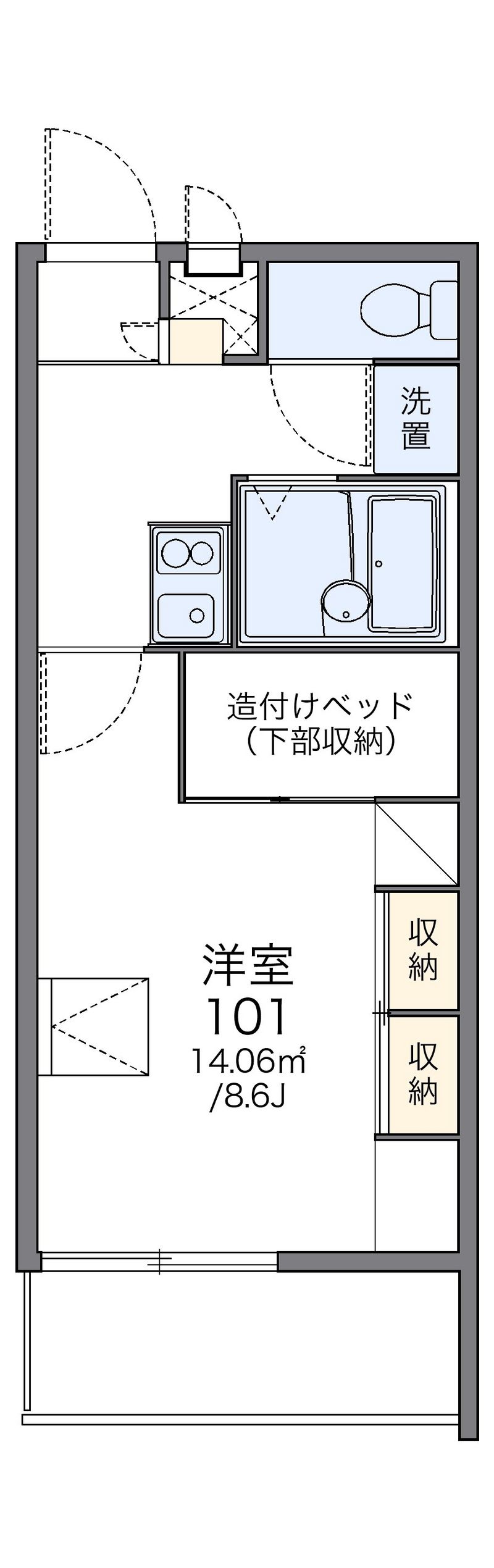 レオパレスクレール勝賀 間取図