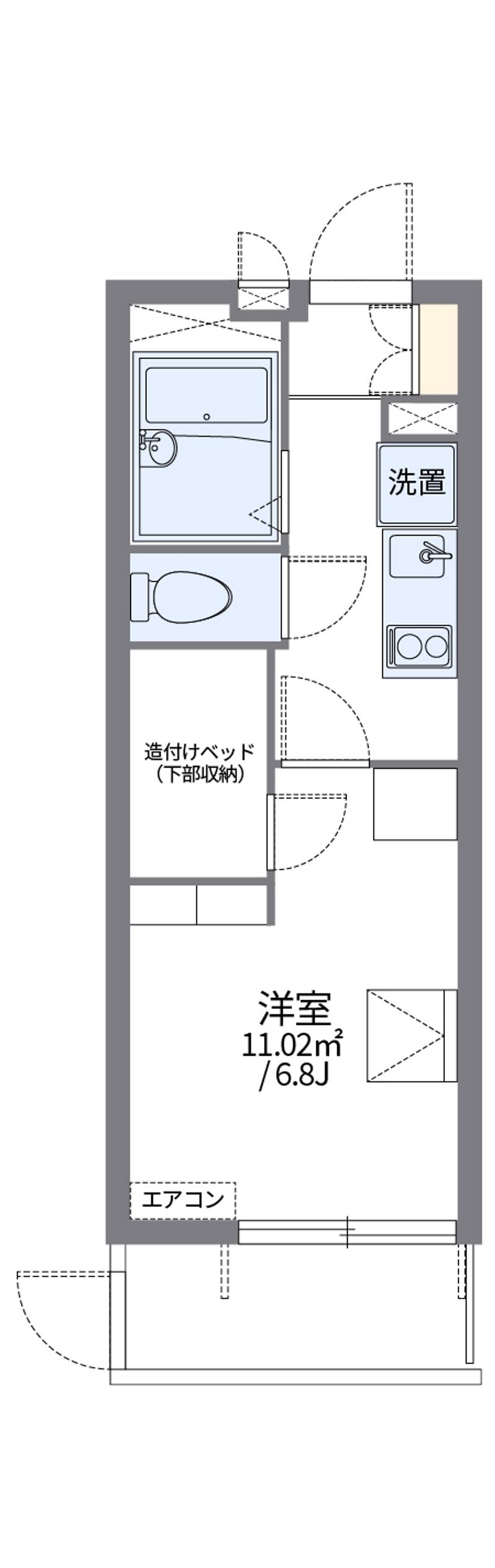 レオパレス谷中 間取り