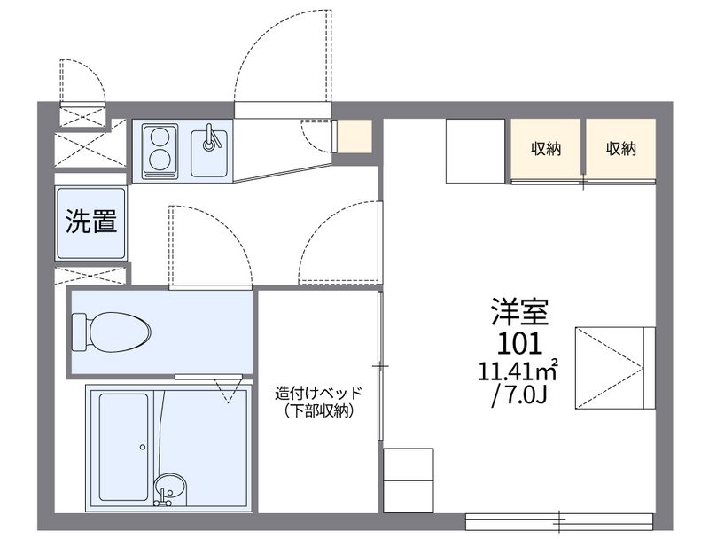 レオパレスウエストパレスⅠ 間取図