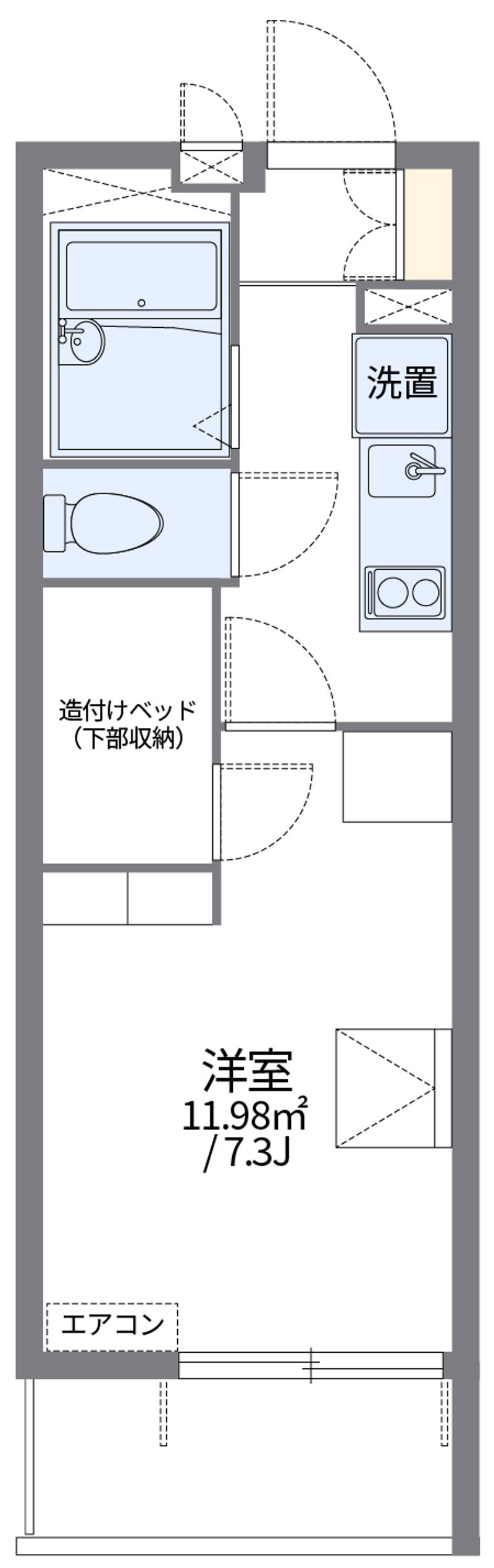 レオパレスみそらの 間取図