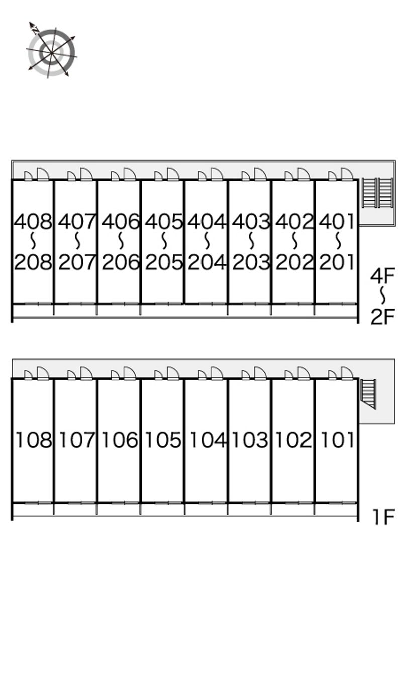 レオパレスエトワール城南 間取配置図