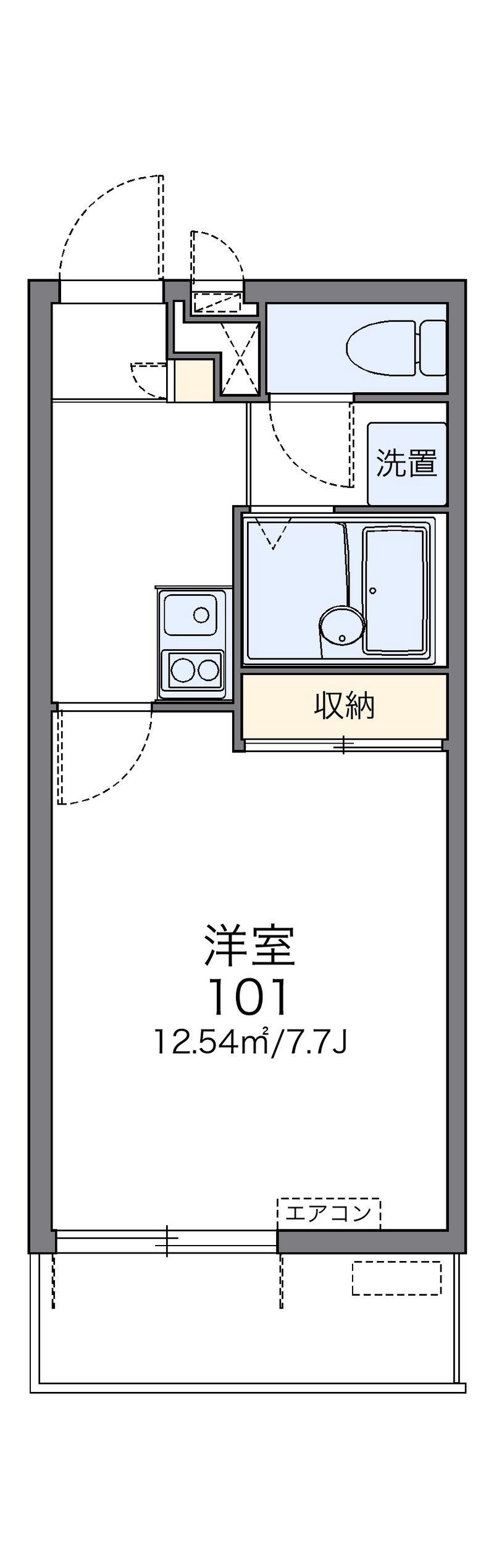 レオパレスアリビオ荒子 間取図