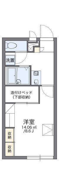 レオパレスコンフォール四日市 間取り図