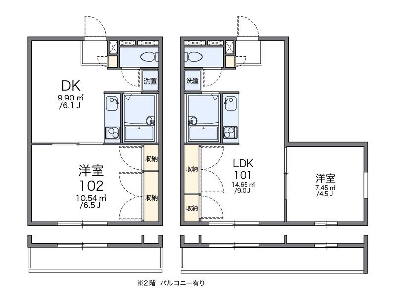 レオパレスストーンリバーⅡ 間取図